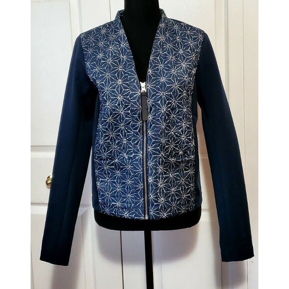 Lululemon Womens Zip Jacket Long Sleeve Pockets Quilted Stitched Front Sz 6 EUC - Picture 1 of 8